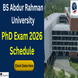 BS Abdur Rahman University Schedules PhD Exam for Dec 12; Check Details Here